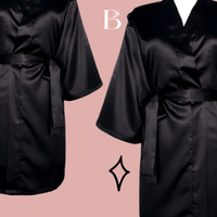 BATA DE SATIN BAD WITCH NEGRA
