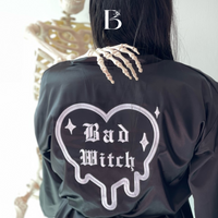 BATA DE SATIN BAD WITCH NEGRA