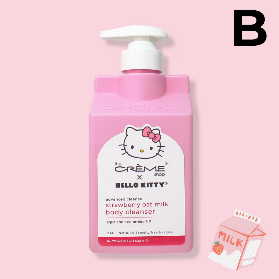 Hello Kitty Advanced Body Cleanser - Strawberry Oat Milk 500 ML