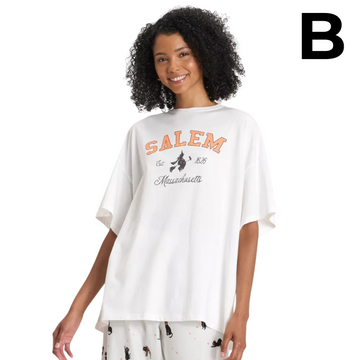 Women's Halloween Oversized Sleep T-Shirt - Hyde and EEK! Boutique™ PREVENTA
