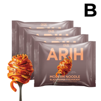 ARIH Modern Noodles, Western-Korean Fusion Soup-Less Noodles, Vongole, PAQUETE 4 PIEZAS **PREVENTA**