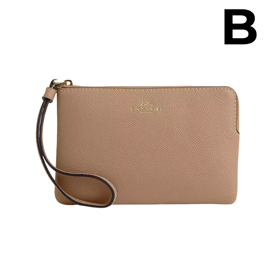 Corner Zip Wristlet In Signature Leather **PREVENTA**