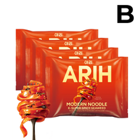 ARIH Modern Noodles, Western-Korean Fusion Soup-Less Noodles, Vongole, PAQUETE 4 PIEZAS **PREVENTA**