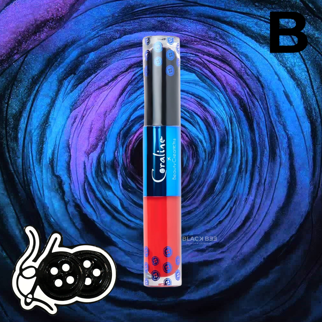 Duo Tinta y brillo labial 2-1 Beauty Creations x Coraline (VENTA EXLUSIVA ONLINE ENVIANDO DE 7 A 14 DIAS HÁBILES)