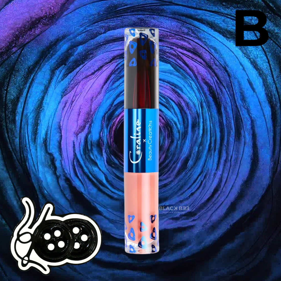 Duo Tinta y brillo labial 2-1 Beauty Creations x Coraline (VENTA EXLUSIVA ONLINE ENVIANDO DE 7 A 14 DIAS HÁBILES)