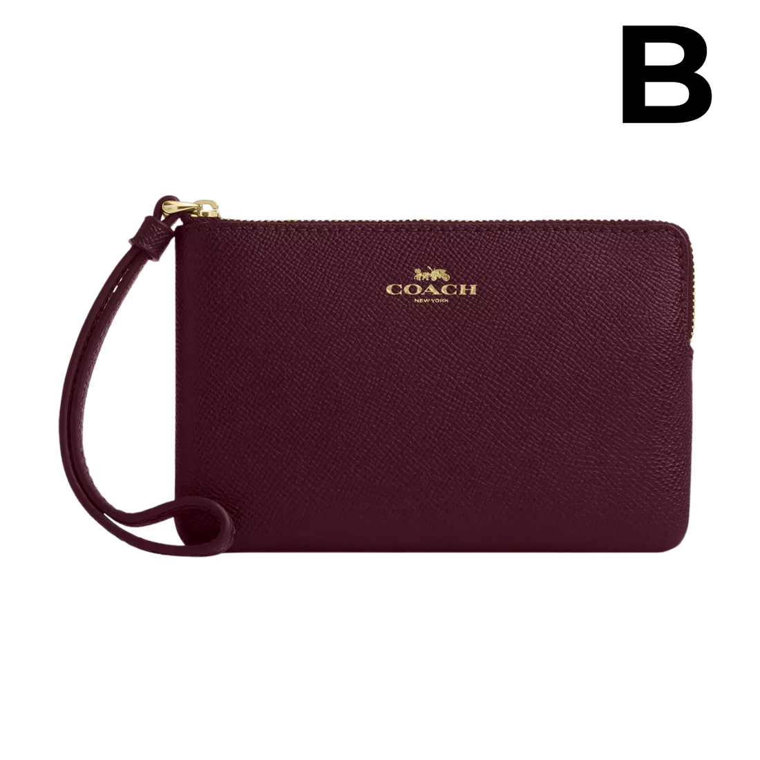 Corner Zip Wristlet In Signature Leather **PREVENTA**