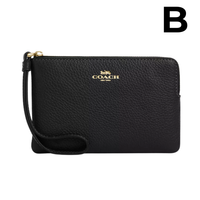 Corner Zip Wristlet In Signature Leather **PREVENTA**