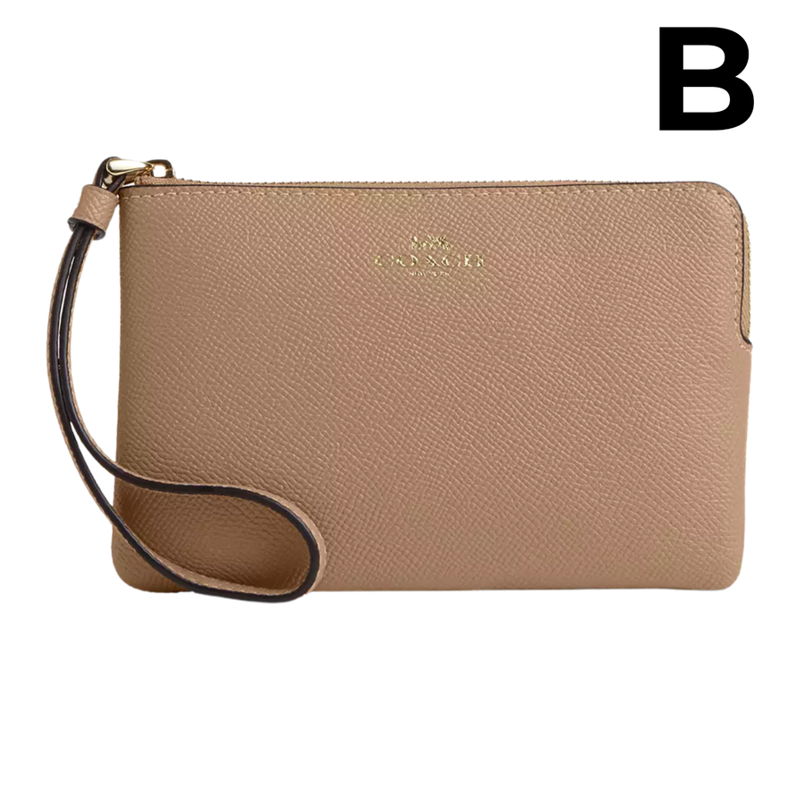 Corner Zip Wristlet With Signature Canvas **PREVENTA**