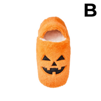 Women's Ghost Embroidered Halloween Faux Fur Slipper Socks with Grippers - Hyde and EEK Boutique™ Black/White PREVENTA