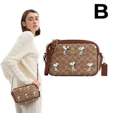 Coach X Peanuts Jamie Camera Bag In Signature Canvas With Snoopy Print New Arrival PREVENTA