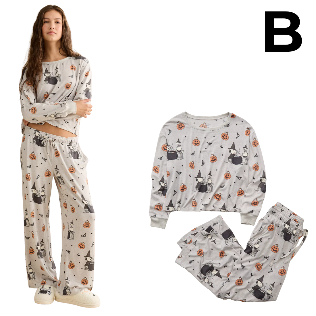 AE Luxe Plush Snoopy Long Sleeve + Pant PJ Set ***PREVENTA HOY TUVO -40%***