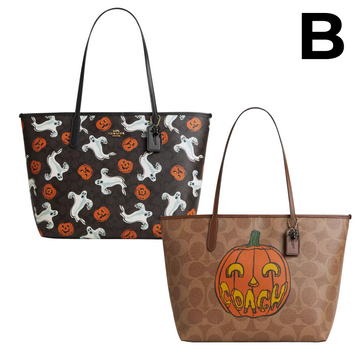 City Tote Bag In Signature Canvas With Halloween Print PREVENTA