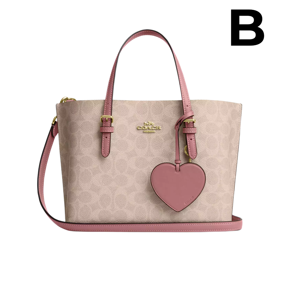 Mollie Tote Bag 25 In Signature Canvas With Heart Charm **PREVENTA**