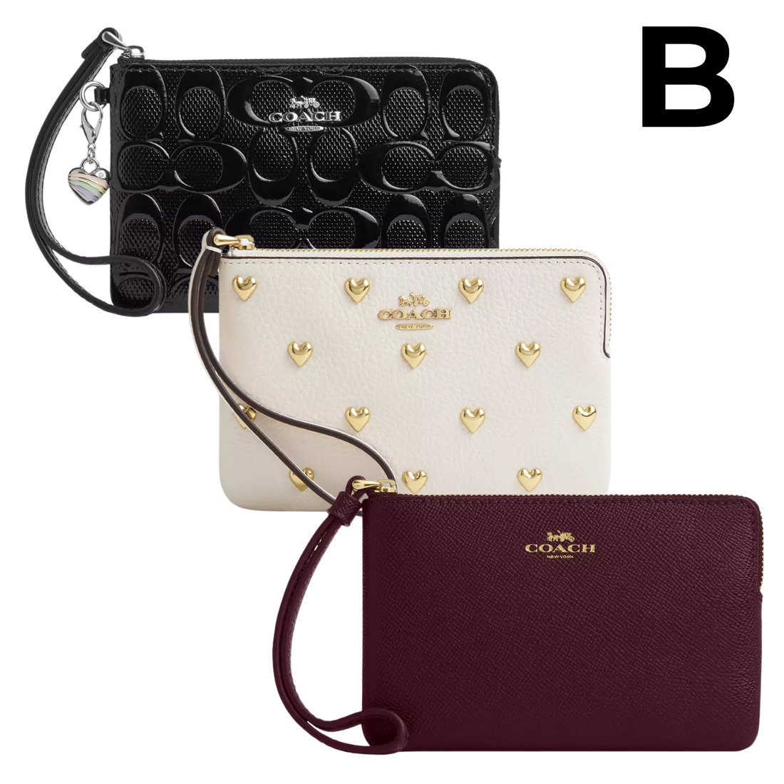 Corner Zip Wristlet In Signature Leather **PREVENTA**