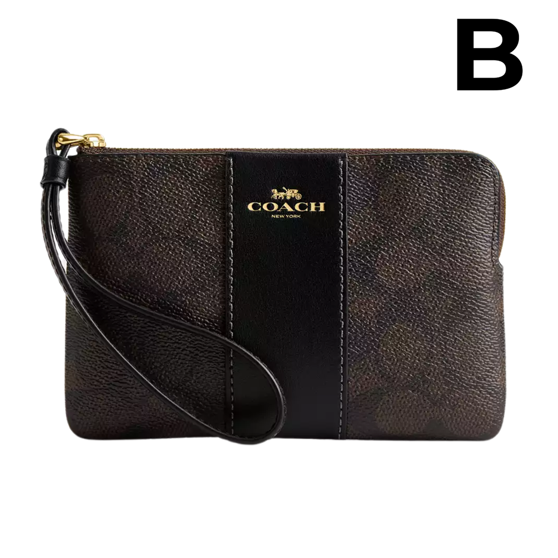 Corner Zip Wristlet In Signature Leather **PREVENTA**