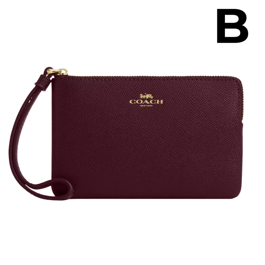 Corner Zip Wristlet With Signature Canvas **PREVENTA**