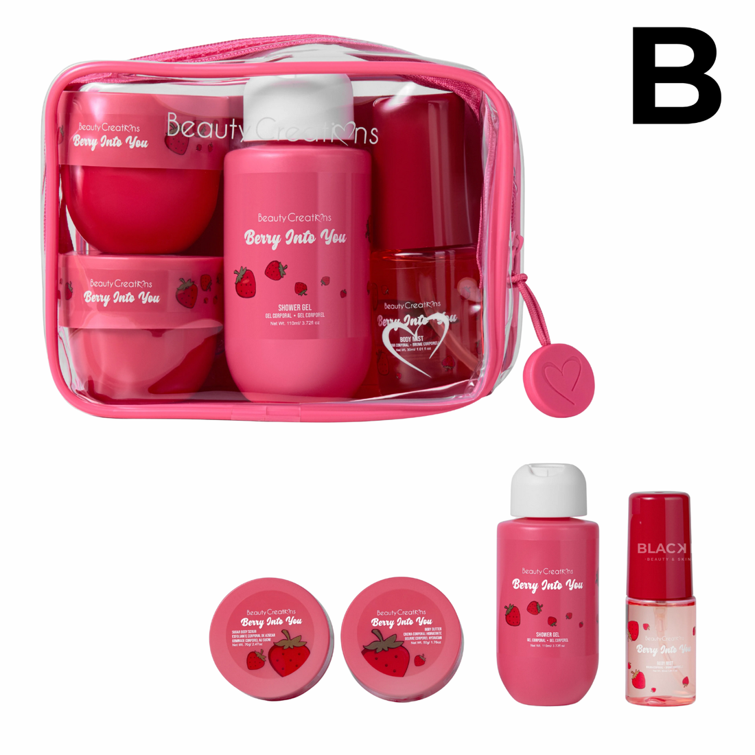 SET FRUIT DOSE + FRAGANCIA + CREMA + BALSAMO + SCRUB