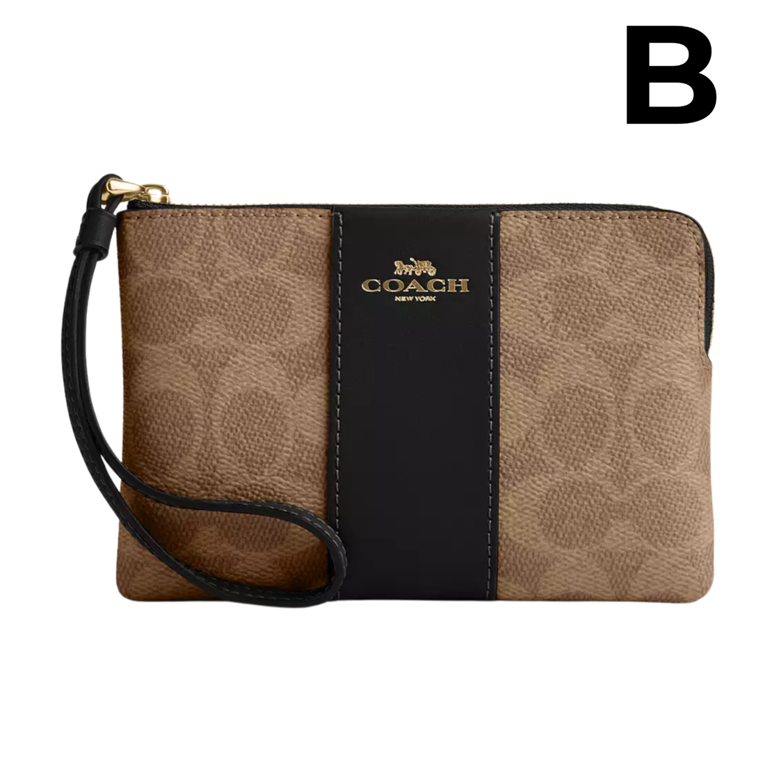 Corner Zip Wristlet In Signature Leather **PREVENTA**