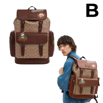 Coach X Peanuts Sprint Backpack In Signature Canvas With Patches PREVENTA