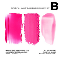 Patrick Ta x Barbie™ Blush Duo and Lip Plumper Set PREVENTA **1 NOV MINIS**