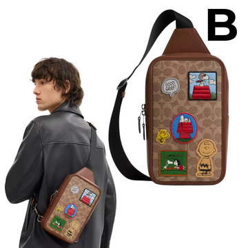 Coach X Peanuts Sullivan Pack In Signature Canvas With Patches PREVENTA