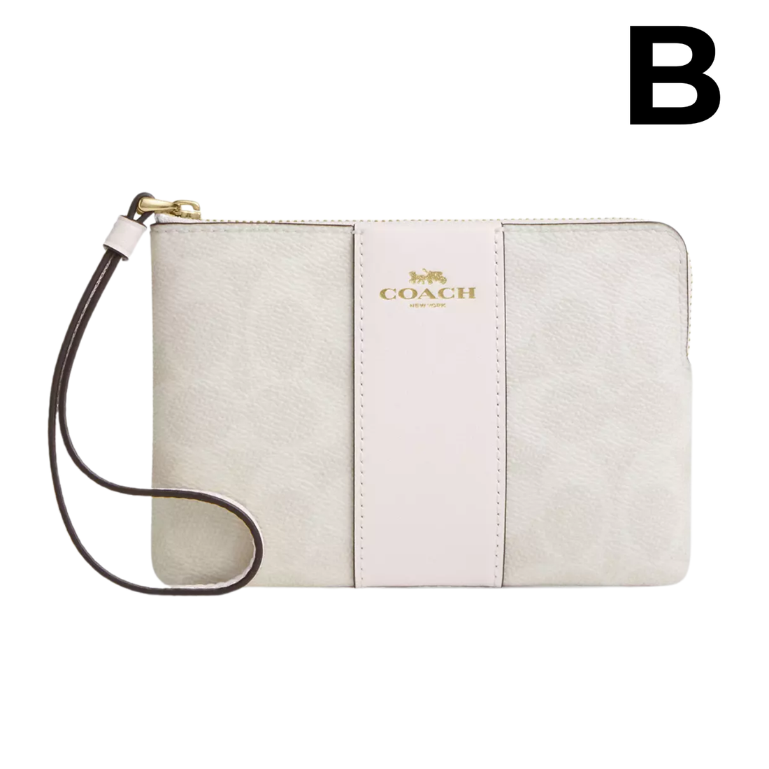 Corner Zip Wristlet In Signature Leather **PREVENTA**