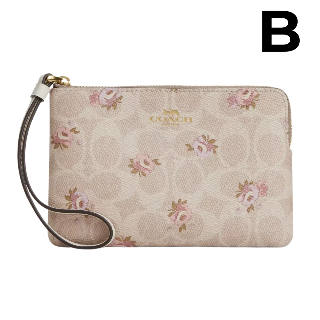 Corner Zip Wristlet In Signature Leather **PREVENTA**