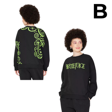 Women's Beetlejuice Graphic Sweatshirt - Black PREVENTA