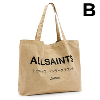 Ali Logo Cotton Canvas East/West Tote PREVENTA -72% 🔥