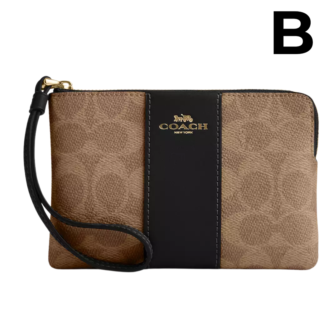 Corner Zip Wristlet With Signature Canvas **PREVENTA**