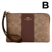 Corner Zip Wristlet With Signature Canvas **PREVENTA**