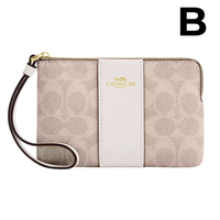 Corner Zip Wristlet With Signature Canvas **PREVENTA**