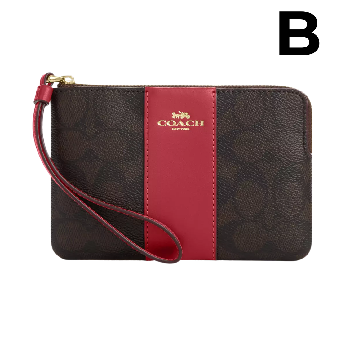 Corner Zip Wristlet With Signature Canvas **PREVENTA**