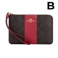 Corner Zip Wristlet With Signature Canvas **PREVENTA**