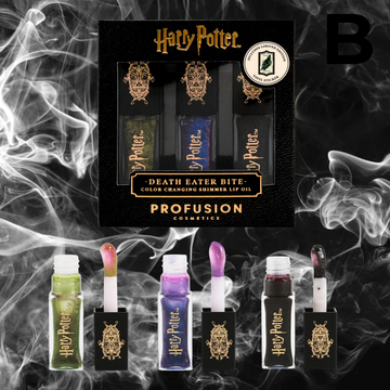 Profusion Cosmetics Harry Potter Death Eater Bite Color Changing Shimmer Lip Oil 3 pc Set PREVENTA