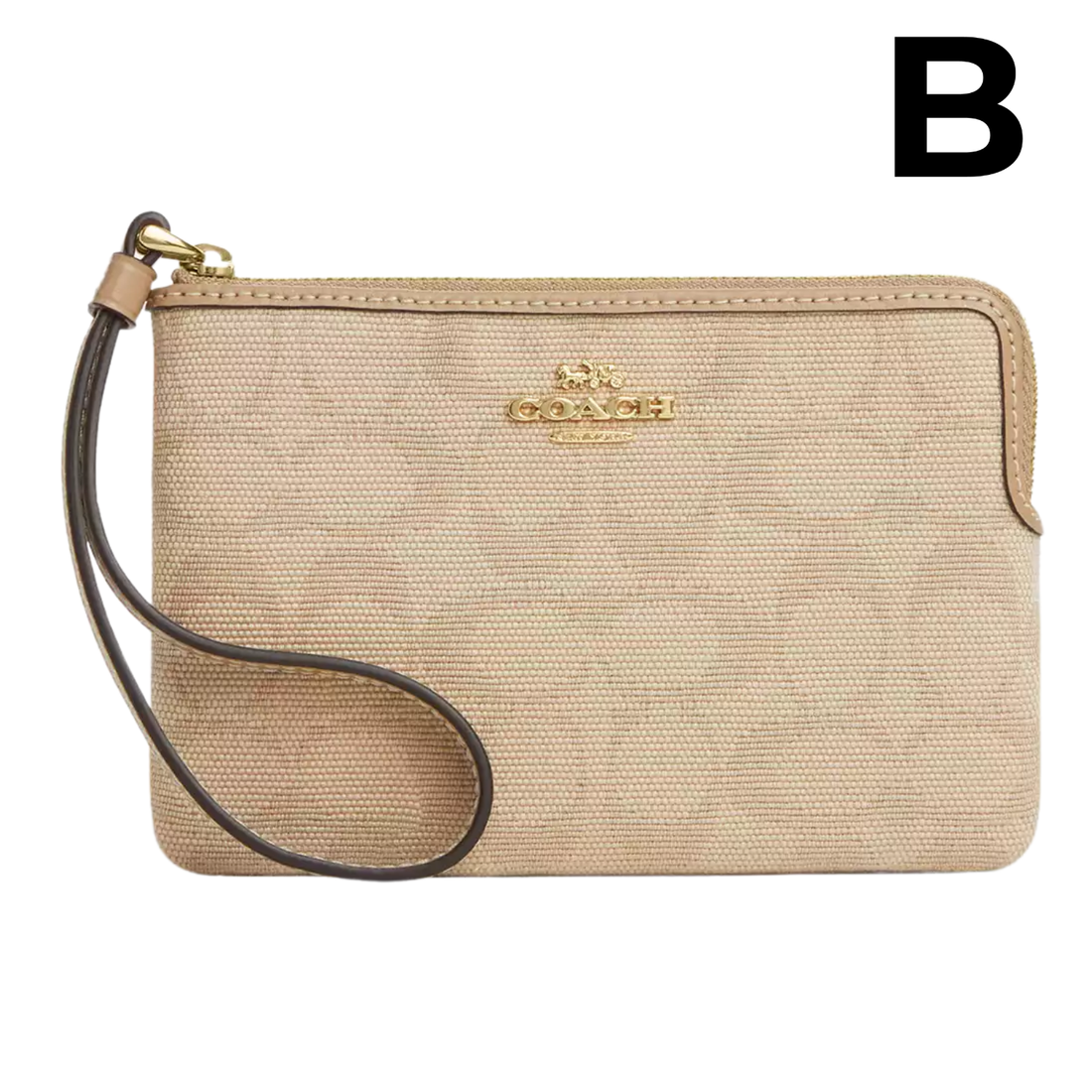 Corner Zip Wristlet With Signature Canvas **PREVENTA**