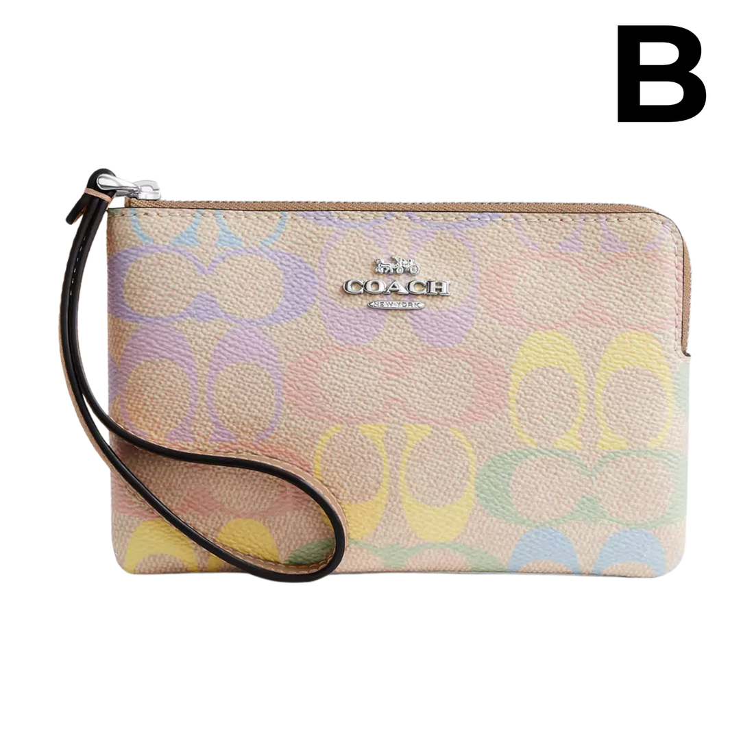 Corner Zip Wristlet In Signature Leather **PREVENTA**