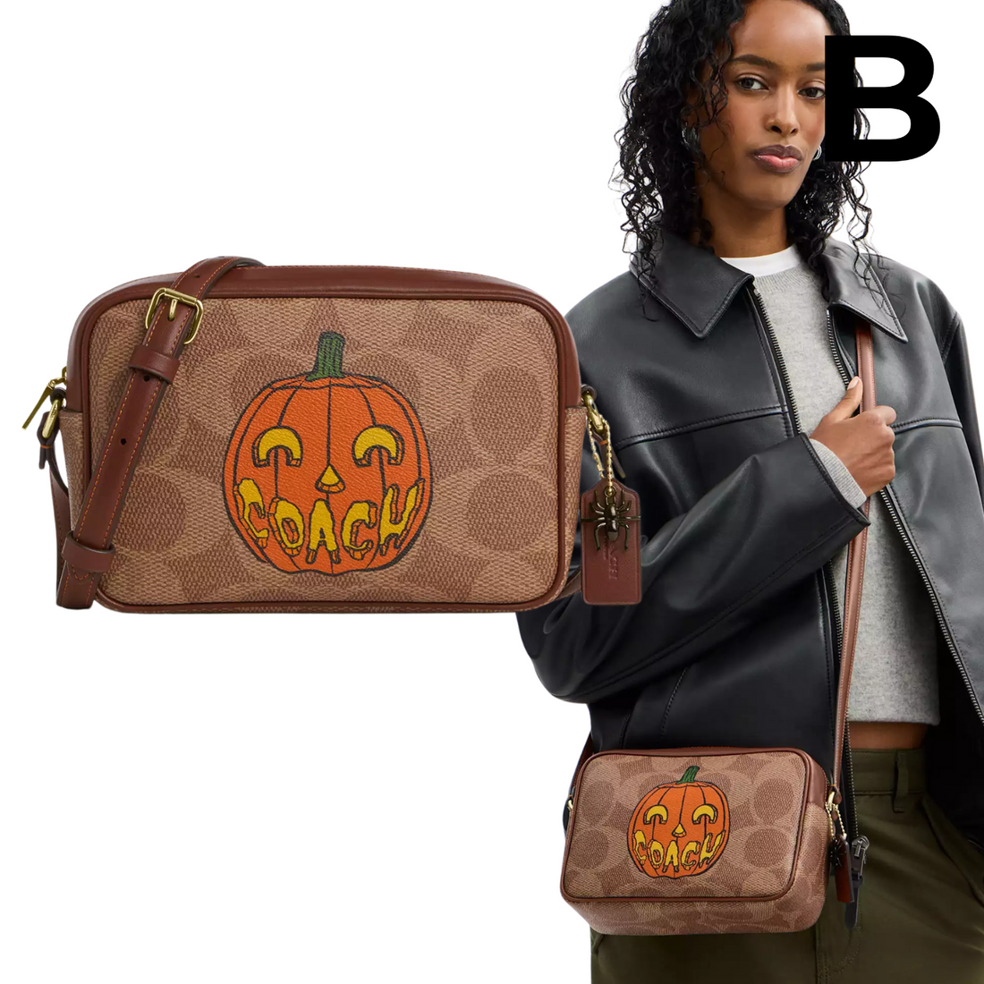 Jamie Camera Bag In Signature Canvas With Halloween Print PREVENTA