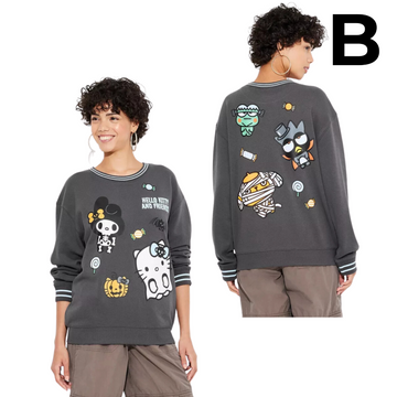 Women's Hello Kitty Halloween Graphic Sweatshirt - Black PREVENTA