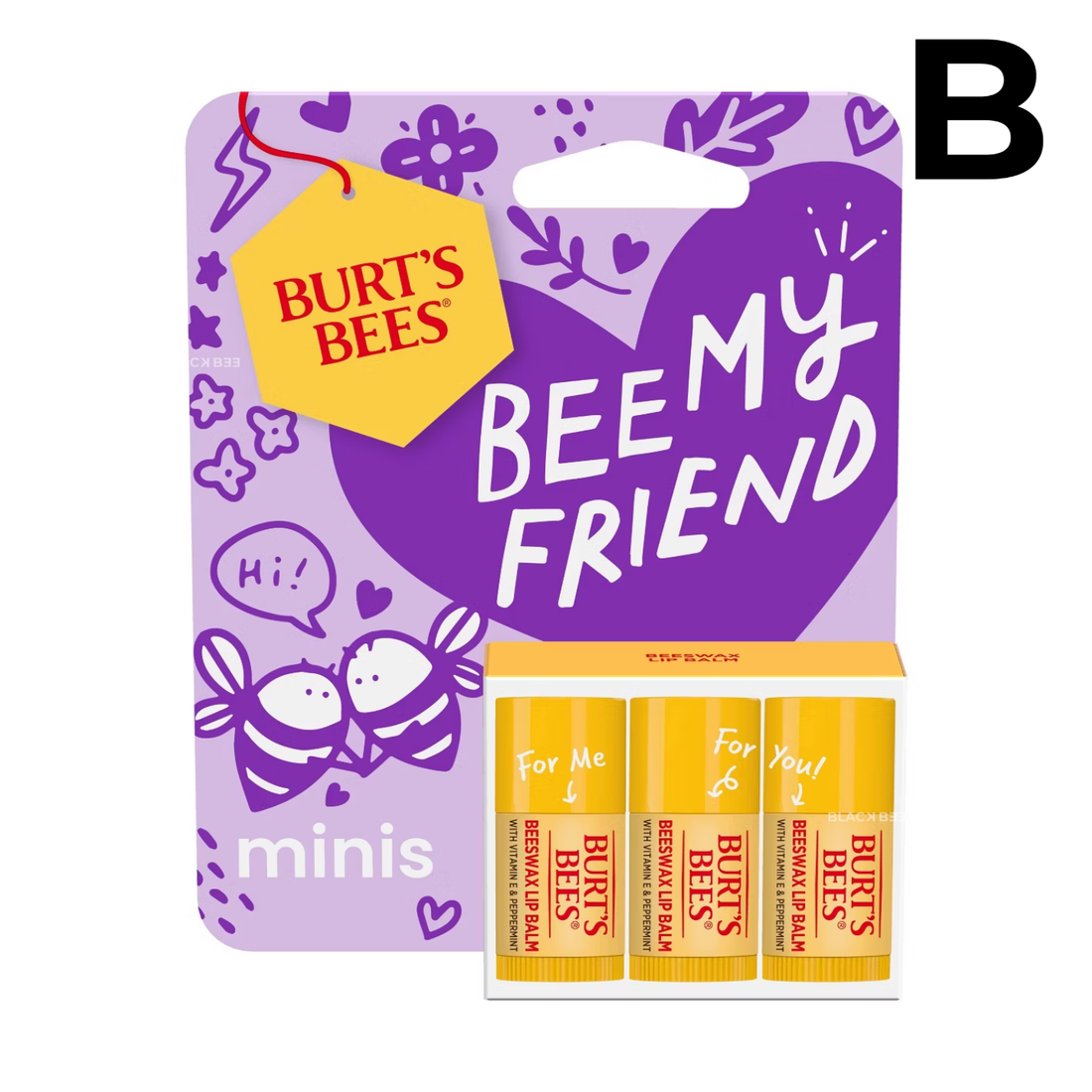 Burt’s Bees Valentine’s Day Mini Lip Balms BEE MY FRIEND - 3pk **PREVENTA**