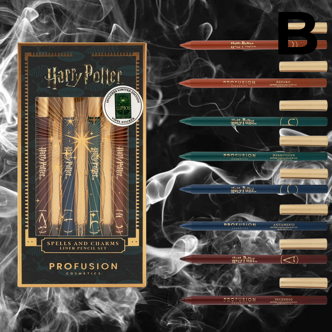 Profusion Cosmetics Harry Potter Spells and Charms Eye Liner Pencil Set - 4 pcs PREVENTA