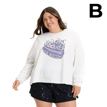 Women's Halloween Fleece Pajama Sweatshirt - Hyde and EEK! Boutique™ PREVENTA