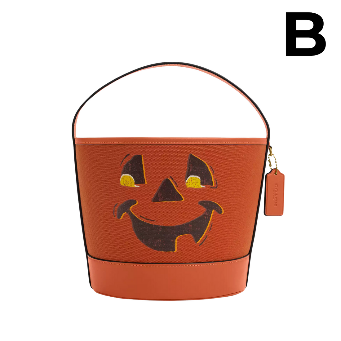Trick Or Treat Bucket With Halloween Pumpkin In Regenerative Cotton PREVENTA