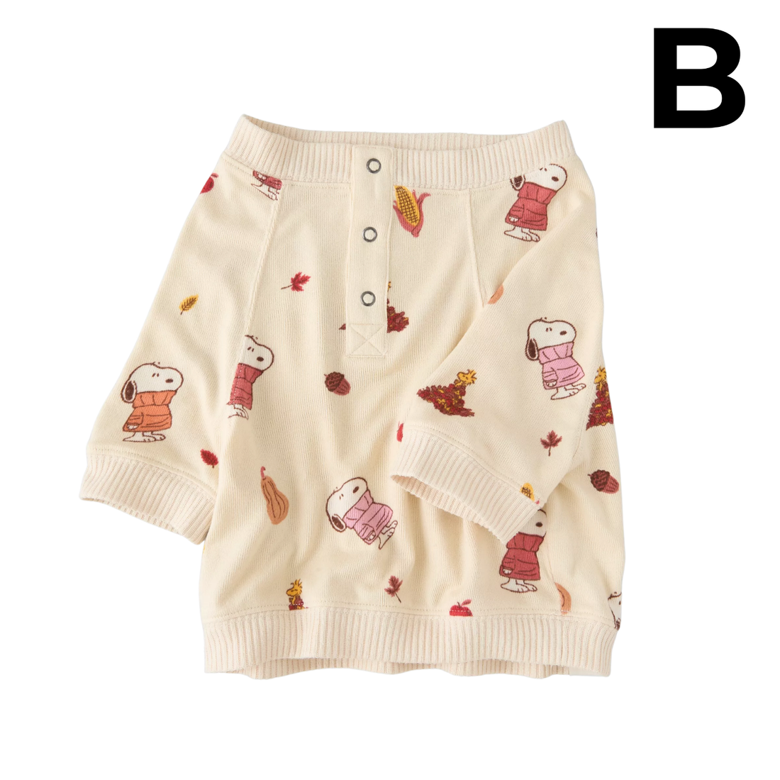 ABO Luxe Plush Snoopy PJ Top **PREVENTA OATMEAL