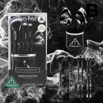 Profusion Cosmetics Harry Potter Deathly Hallows™ Blend Makeup Brush & Sponge Set - 5 pc PREVENTA
