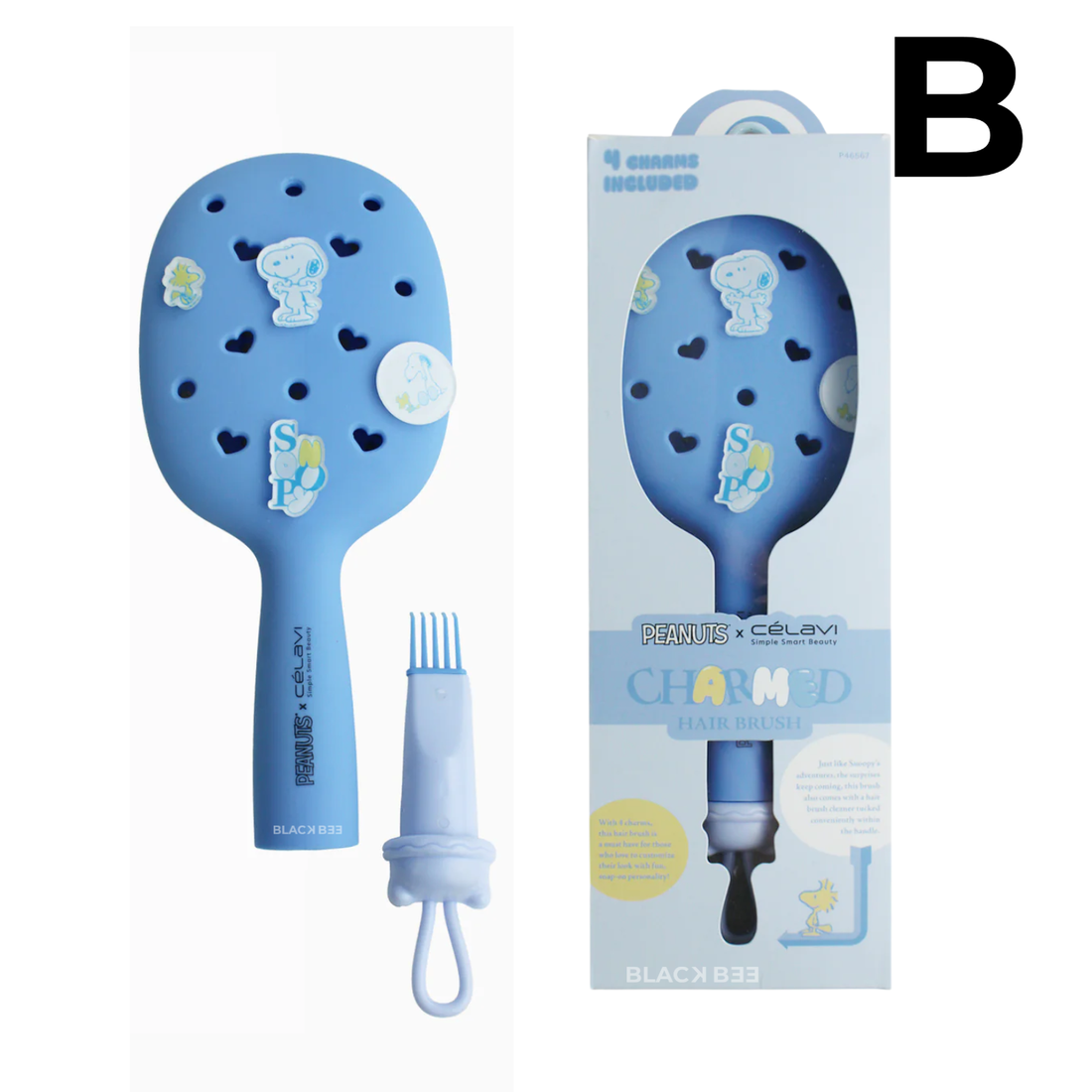 CHARMED HAIR BRUSH + MANGO LIMPIADOR PEANUTS & STRAWBERRY SHORTCAKE