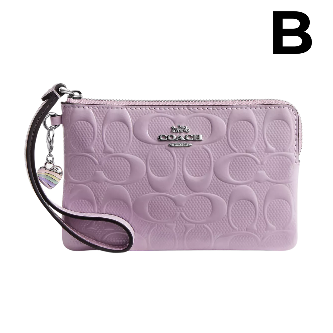 Corner Zip Wristlet In Signature Leather **PREVENTA**