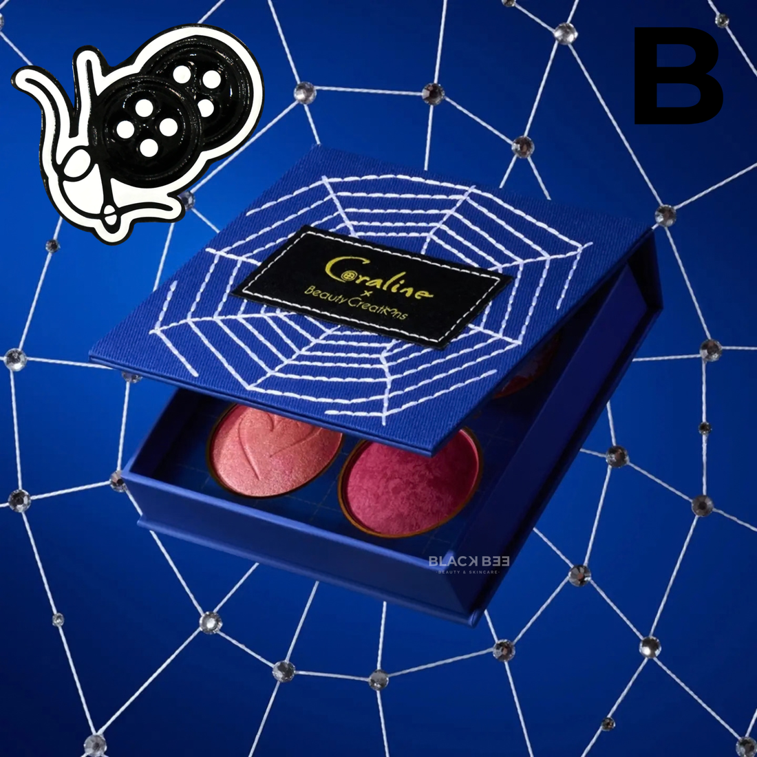 Paleta de Rubores Mother's Web Coraline x Beauty Creations (VENTA EXLUSIVA ONLINE ENVIANDO DE 7 A 14 DIAS HÁBILES)