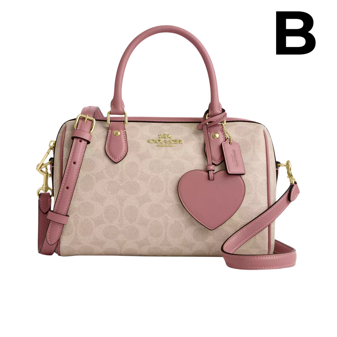 Rowan Satchel Bag In Signature Canvas With Heart Charm **PREVENTA**