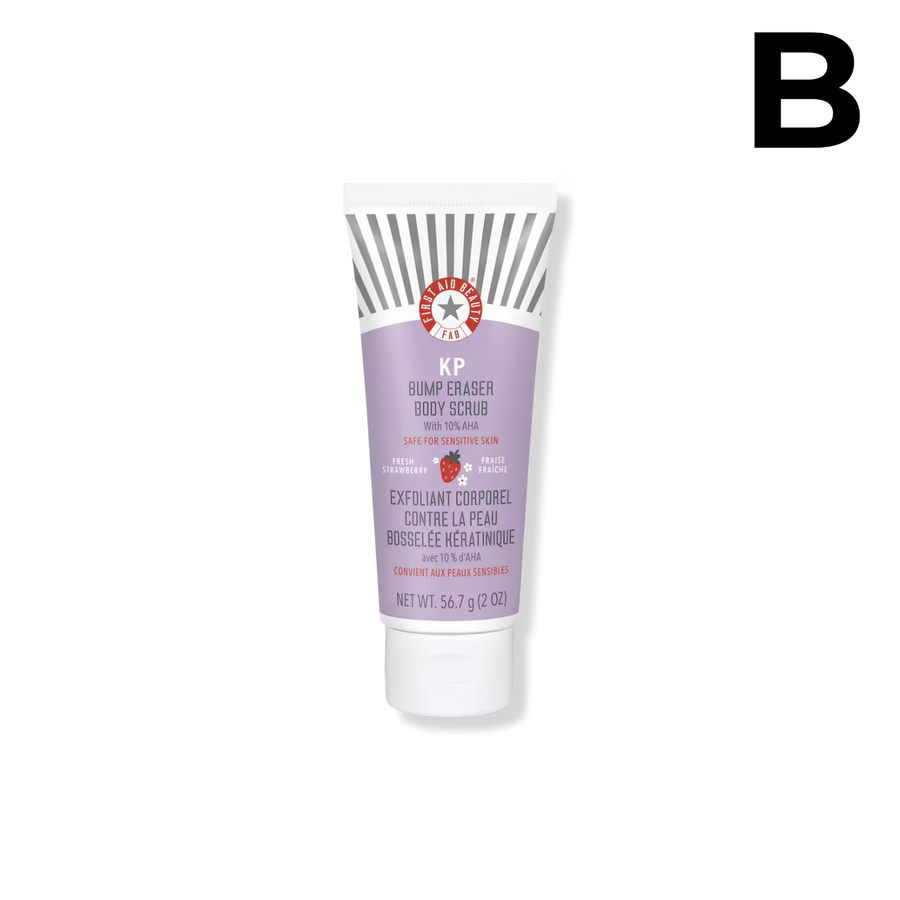 Travel Size KP Bump Eraser Body Scrub Fresh Strawberry PREVENTA